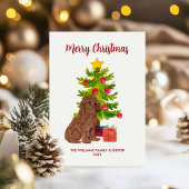 Carte de Noël Goldendoodle