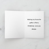 Carte de Noël Golf Mari (Intérieur)