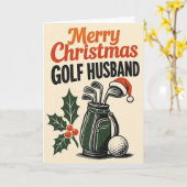 Carte de Noël Golf Mari (Fleur jaune)