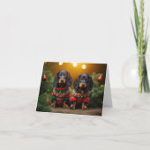 Carte de Noël Gordon Setter Puppies (Devant)