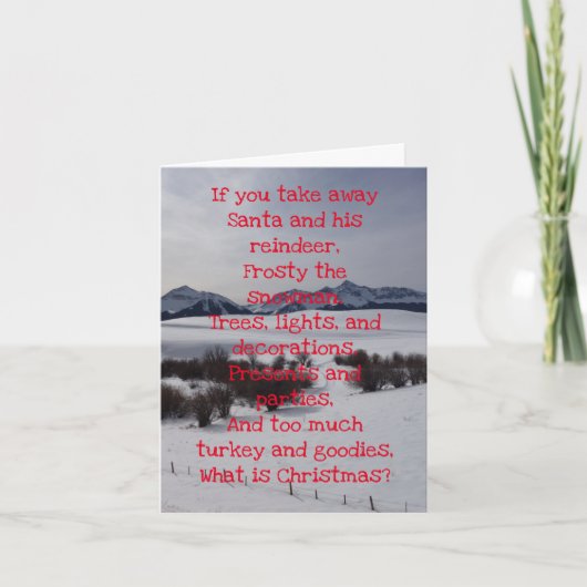 Carte de Noël gospel humoristique (Devant)