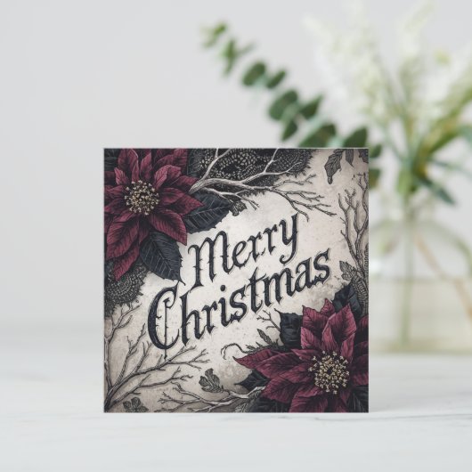 carte de Noël gothique (Debout devant)