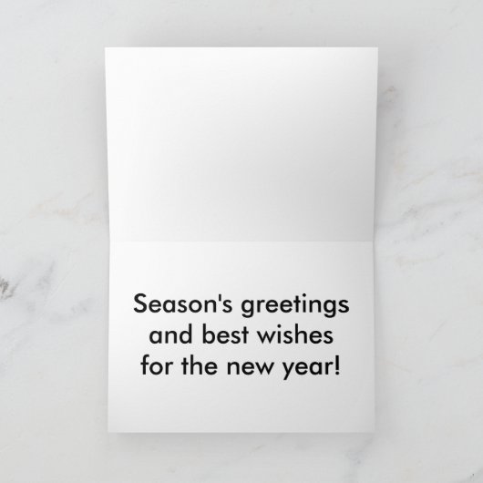 Carte de Noël grand format de pouce (Intérieur)