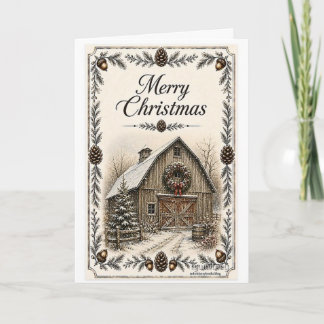 Carte de Noël - Grange