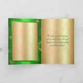 Carte de Noël Green et Gold Snowflakes (Intérieur)