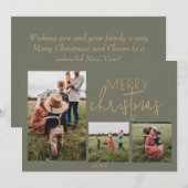 Carte de Noël Green MERRY (Devant / Derrière)