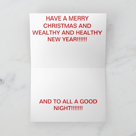 Carte de Noël Green Peace (Intérieur)