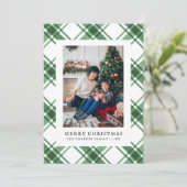 Carte de Noël Green Plaid (Debout devant)