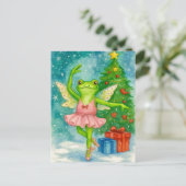 Carte de Noël Grenouille Ballerine (Debout devant)