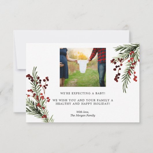 Carte de Noël Grossesse Faire-part (Dos)