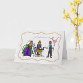 Carte de Noël Ham Radio Nutcracker (Fleur jaune)