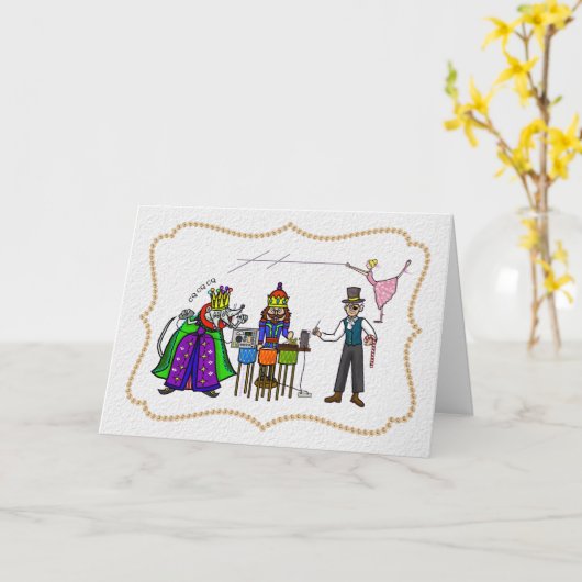 Carte de Noël Ham Radio Nutcracker (Fleur jaune)