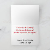 Carte de Noël Ham Radio - Silhouette Ver. 2 (Intérieur)