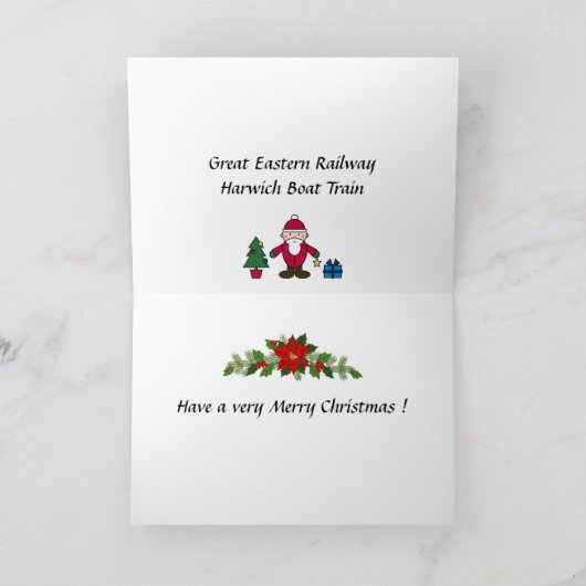 Carte de Noël - Harwich Boat Train (Intérieur)