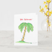 Carte de Noël hawaïenne ! (Fleur jaune)