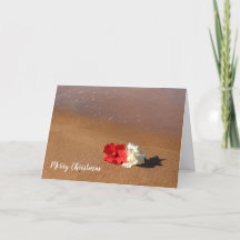 Carte de Noël Hawaïenne à l'Hibiscus de Plage