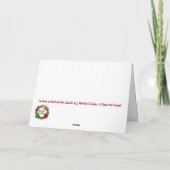 Carte de Noël Hawaïenne Mele Kalikimaka (Dos)