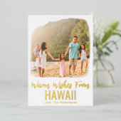 Carte de Noël Hawaii Photo Beach Aquarelle (Debout devant)