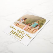 Carte de Noël Hawaii Photo Beach Aquarelle (Rotation)