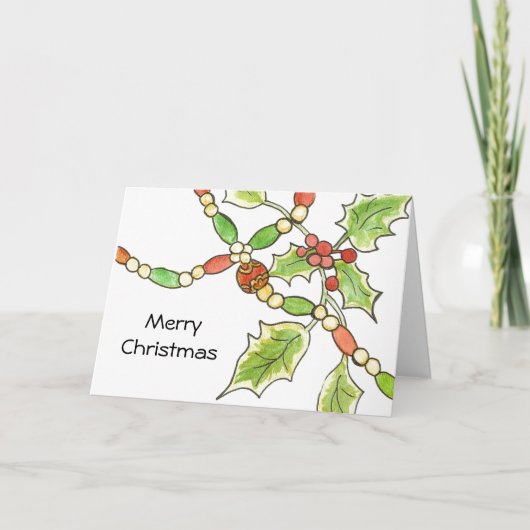 Carte de Noël heureuse de coeur (Devant)