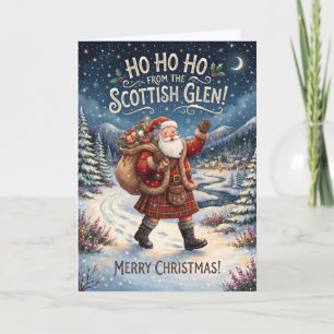 Carte de Noël Highland Cow Scottish Glen