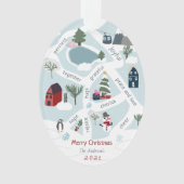 Carte de Noël histoire raconter des illustrations (devant)