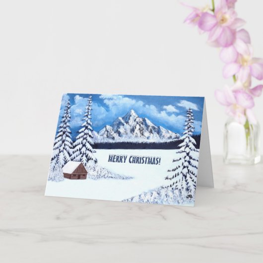 Carte de Noël Hiver Merveilleux (Orchidée)