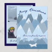Carte de Noël hivernale (Devant / Derrière)