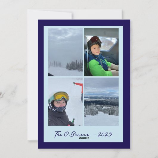 Carte de Noël hivernale (Dos)
