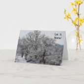 Carte de Noël hivernale de neige (Fleur jaune)
