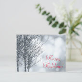 Carte de Noël hivernale rustique avec arbre et pai (Debout devant)