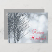 Carte de Noël hivernale rustique avec arbre et pai (Devant / Derrière)