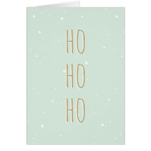 Carte de Noël Ho Ho Ho Étoiles Motif tendance Funn