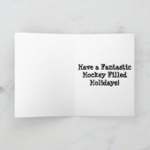 Carte de Noël Hockey Armes (Intérieur)