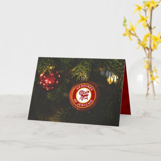 Carte de Noël HOJ (Fleur jaune)