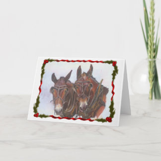 Carte de Noël Holiday Mules