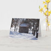 Carte de Noël "Holiday Shed" (Fleur jaune)