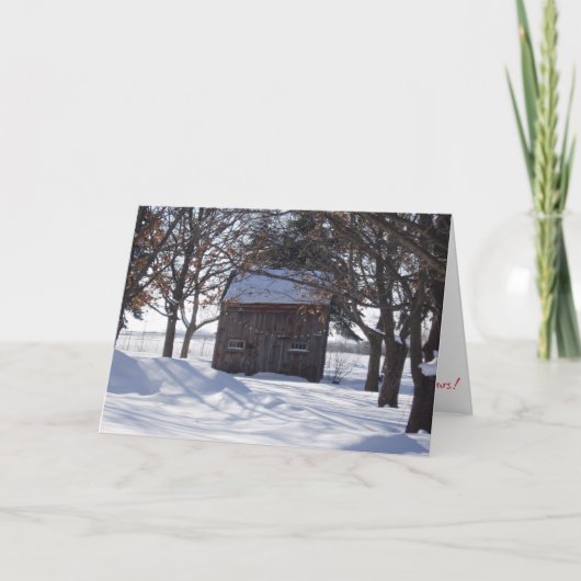 Carte de Noël "Holiday Shed" (Devant)