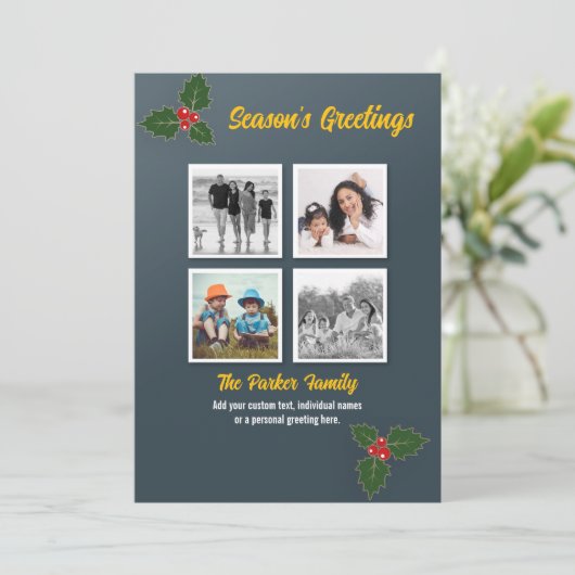 Carte de Noël Holly (Debout devant)