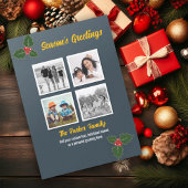 Carte de Noël Holly