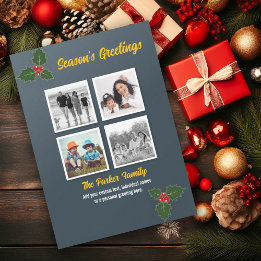 Carte de Noël Holly