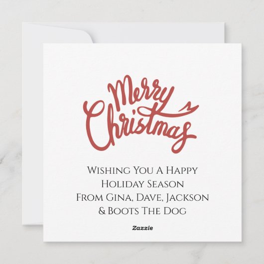 Carte de Noël Holly And Leaf Circle Moose (Dos)