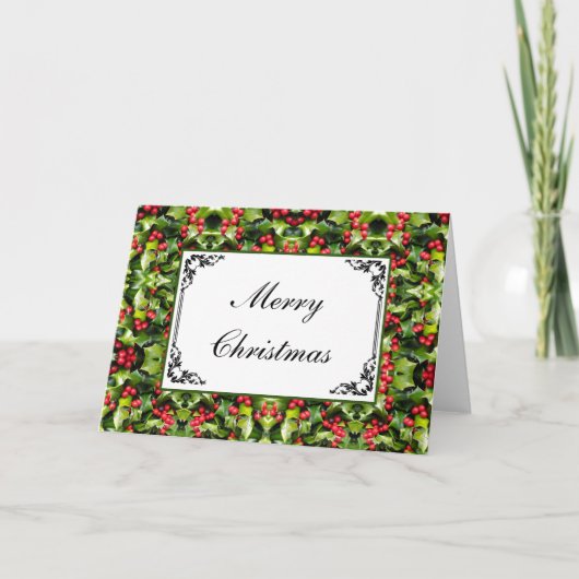 Carte de Noël Holly Berries (Devant)