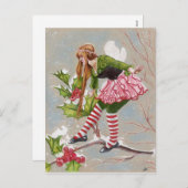 Carte de Noël Holly berry (Devant / Derrière)