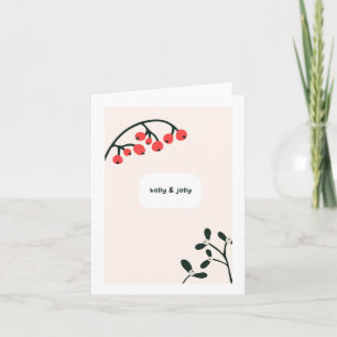 Carte de Noël Holly Jolly