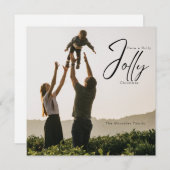 Carte de Noël Holly Jolly (Devant / Derrière)