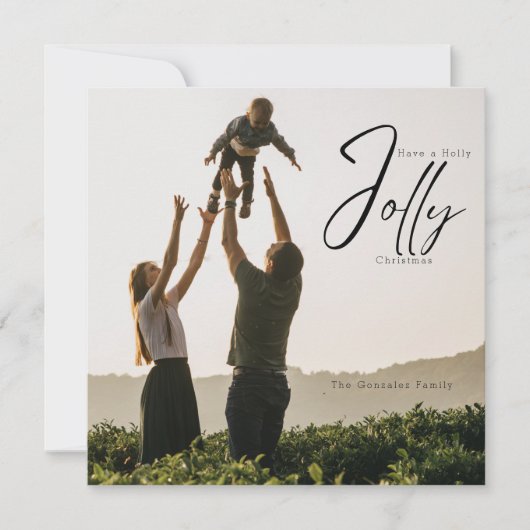 Carte de Noël Holly Jolly (Devant)