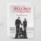 Carte de Noël Holly Jolly - 5" x 7" avec enveloppe (Devant)