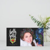 Carte de Noël Holly Jolly One Photo (Debout devant)