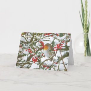 Carte de Noël Holly & Robin